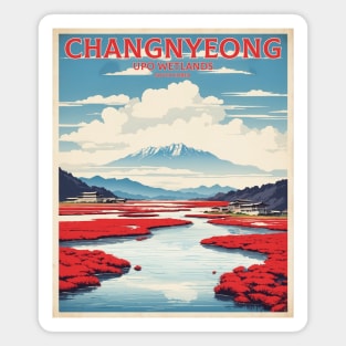 Changnyeong Upo Wetlands South Korea  Travel Tourism Retro Vintage Magnet
